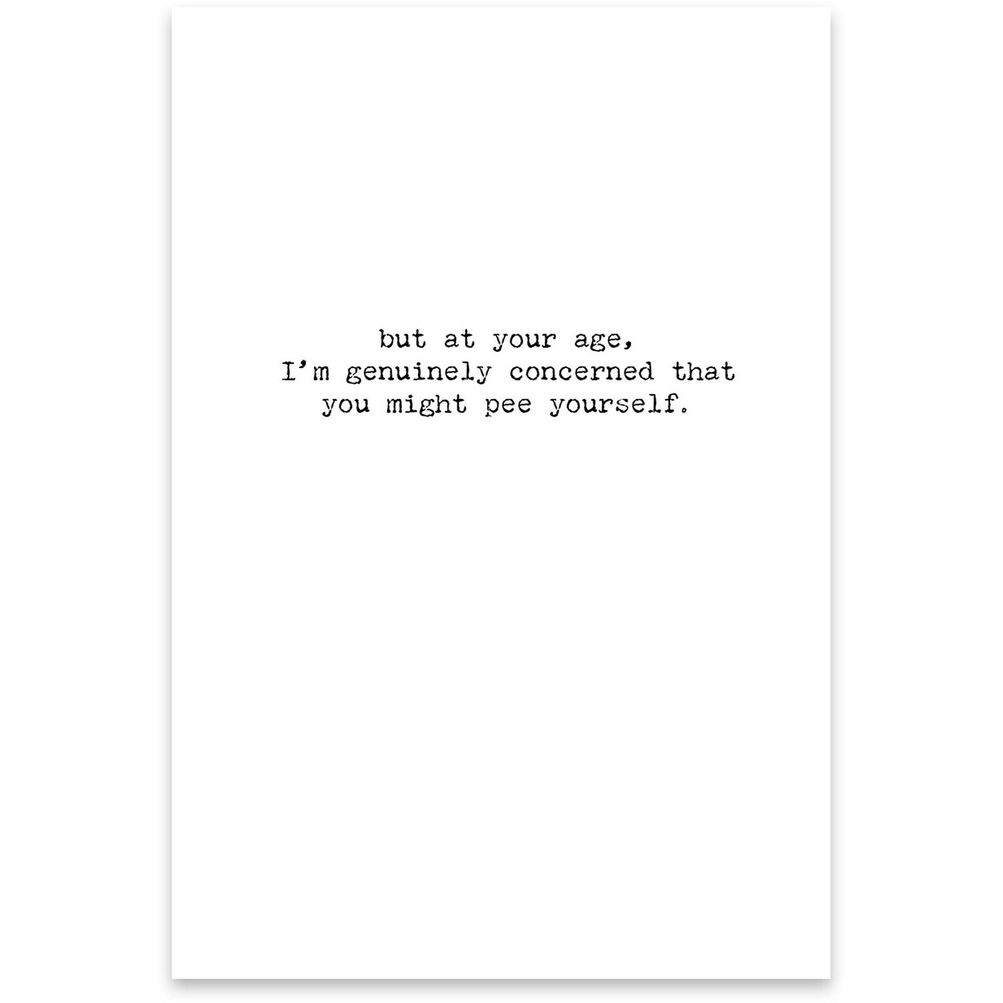 Funny Card Greeting Card - The Mirrored Past
