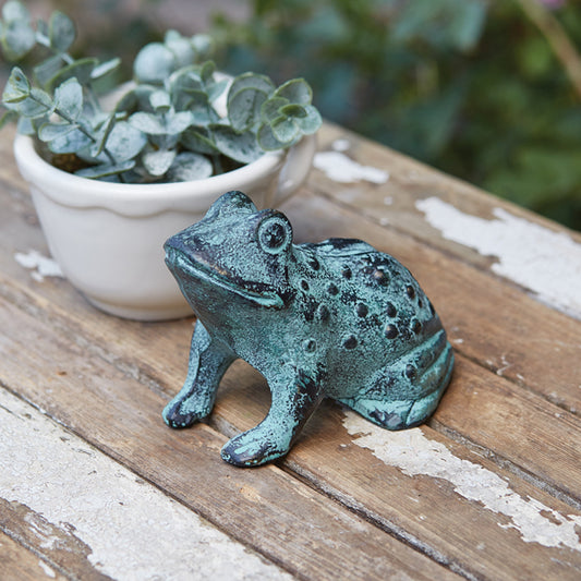 Cast Iron Frog Figurine - The Mirrored Past