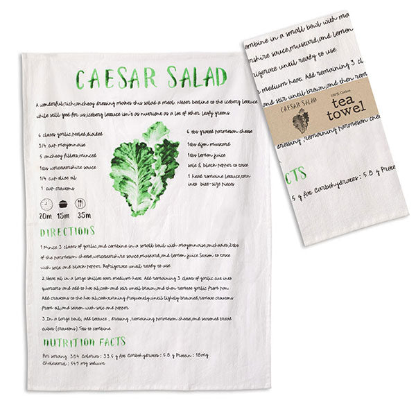 Caesar Salad Tea Towel - The Mirrored Past