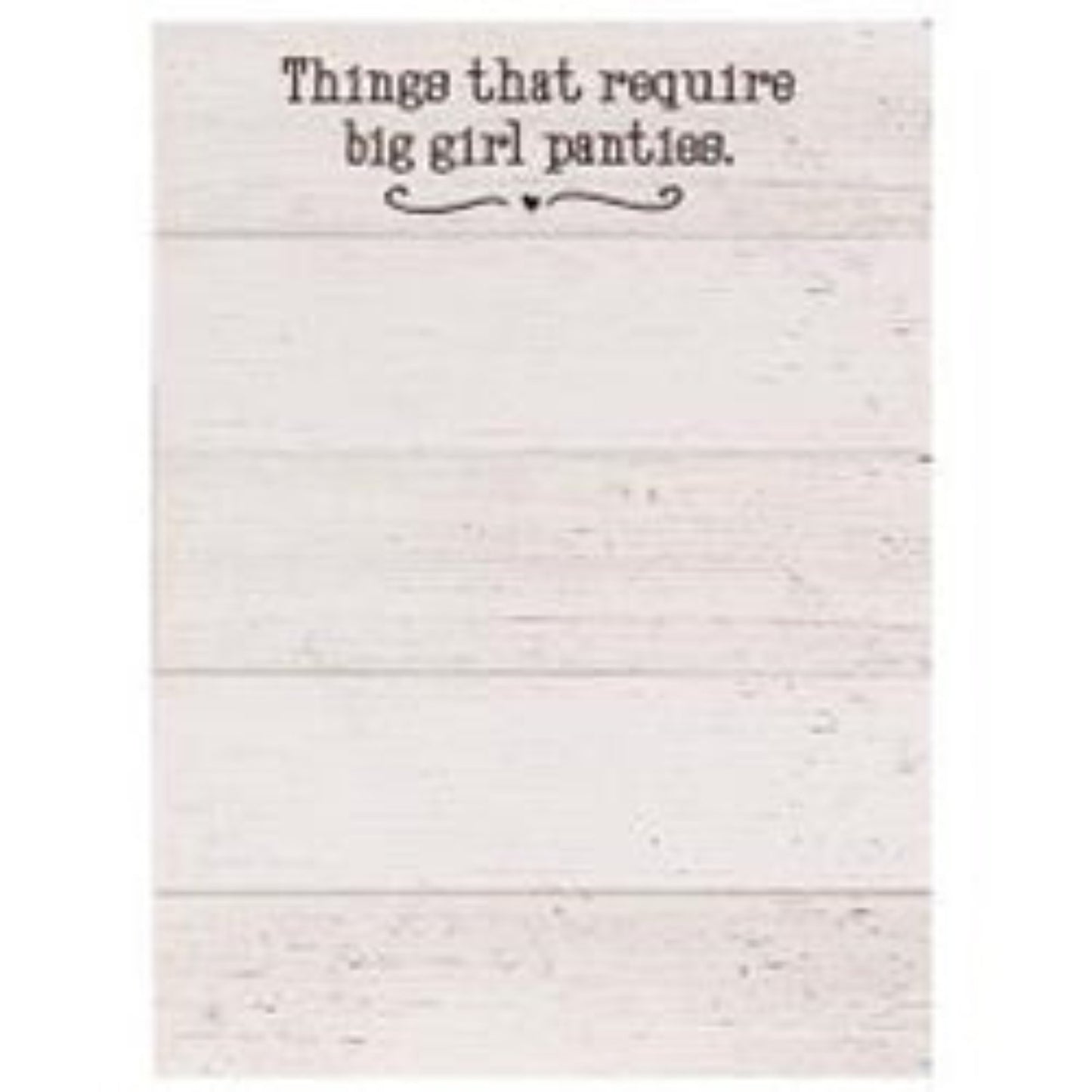 Big Girl Panties Notepad - The Mirrored Past