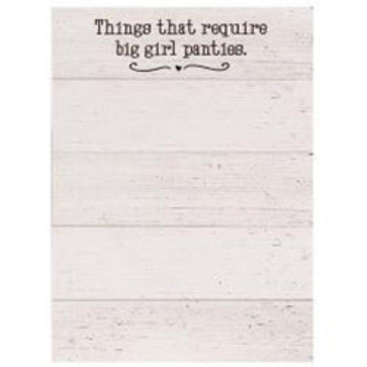 Big Girl Panties Notepad - The Mirrored Past