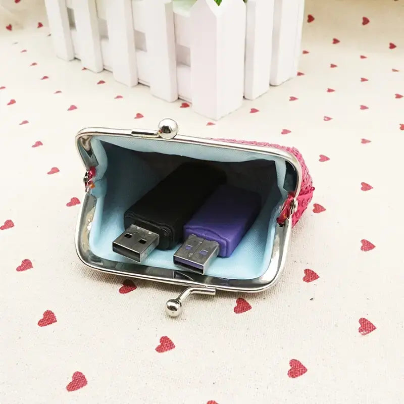 Stylish Sequin Coin Purse for Women: Lipstick & Key Storage: Purple - The Mirrored Past
