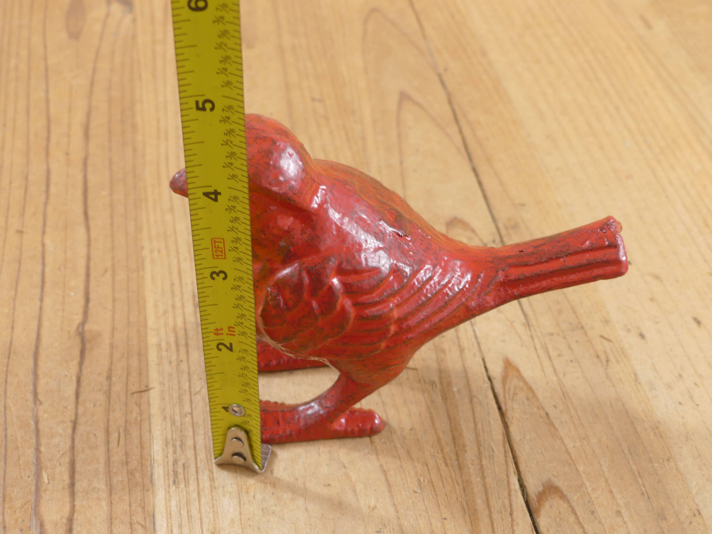 CAST IRON RED BIRD FIGURE / CARDINAL - The Mirrored Past