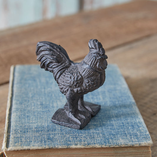 Cast Iron Rooster - Rustic Brown - The Mirrored Past