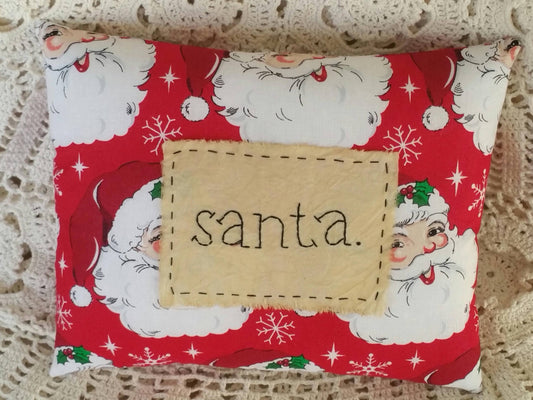Santa Small Pillow - The Mirrored Past