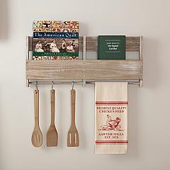 Sawyer Mill Red Chicken Muslin Unbleached Natural Tea Towel 19x28 - The Mirrored Past
