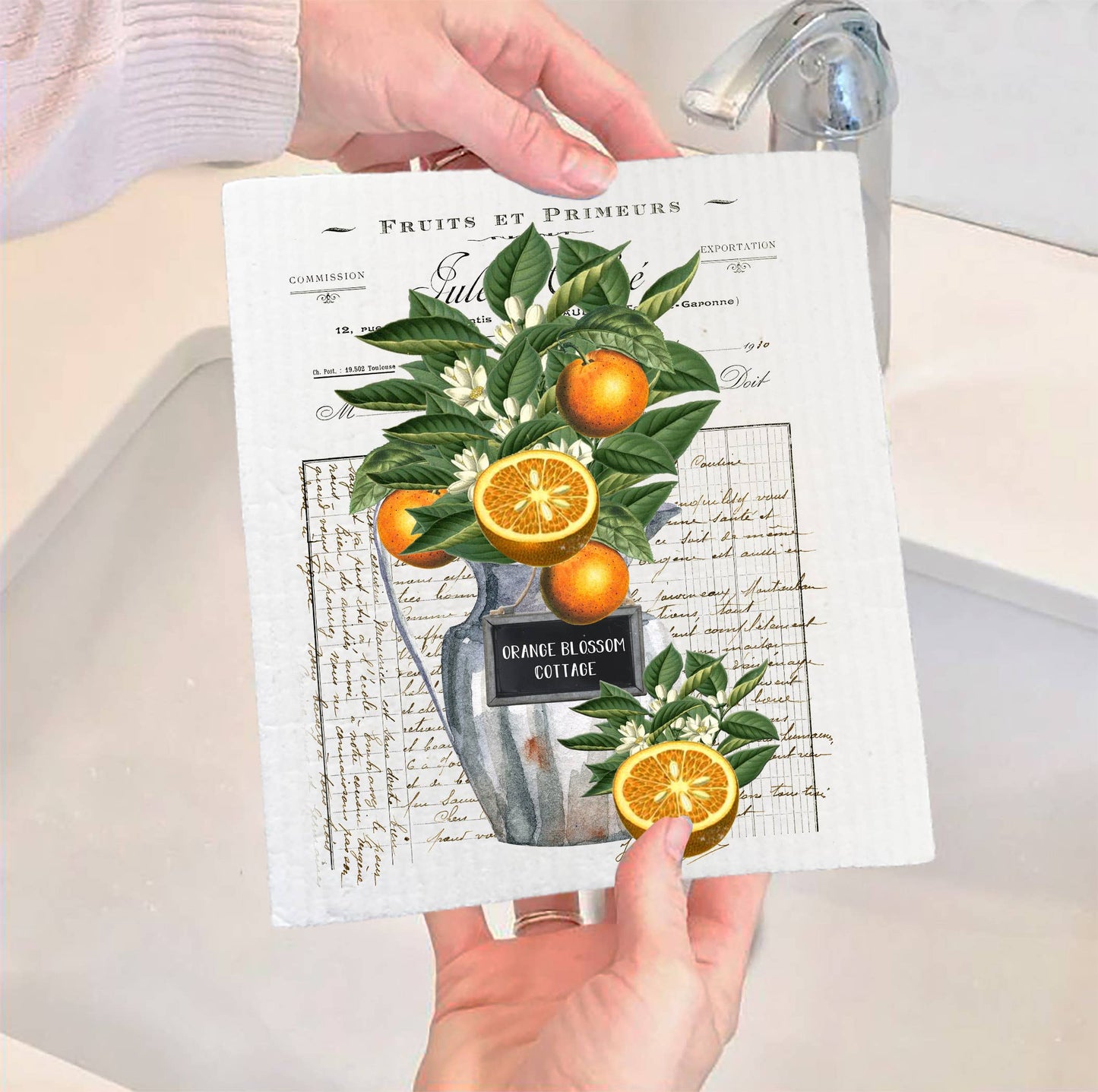SWEDISH DISH CLOTHS | Vintage Orange Blossoms Cottage - The Mirrored Past