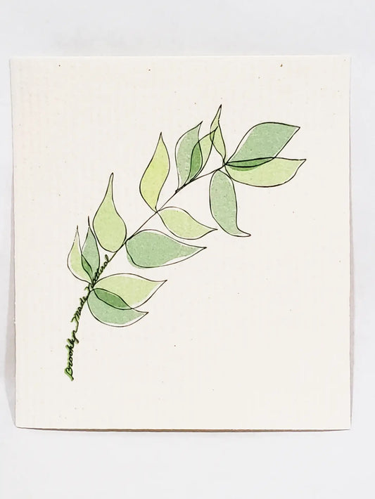 3 Pack Swedish Dish Cloths | Green Stem - The Mirrored Past