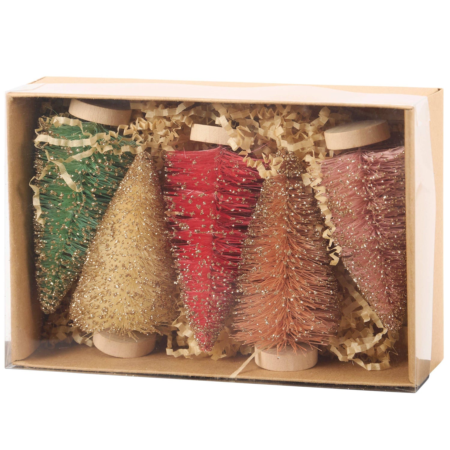 Pastel Bottle Brush Tree Set - The Mirrored Past