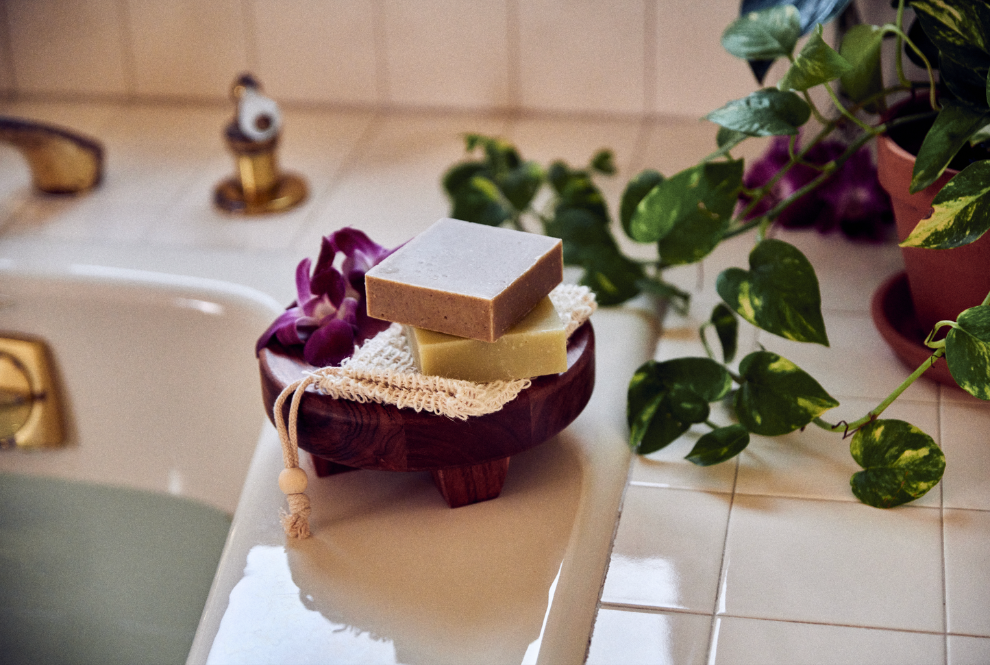 Cotton Sisal Soap Saver Bag - The Mirrored Past