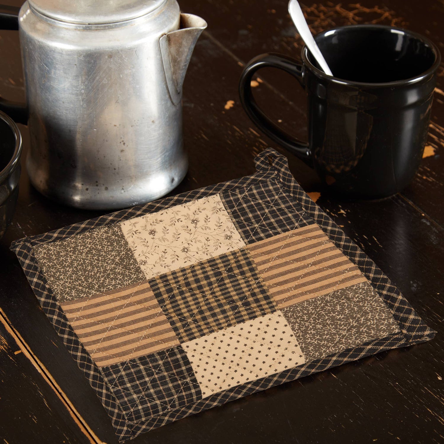 Kettle Grove Pot Holder Patchwork Blocks 8x8 - The Mirrored Past