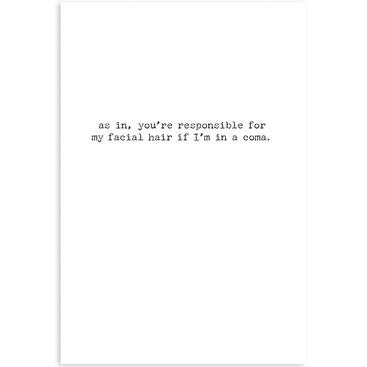 Emergency Contact Greeting Card - The Mirrored Past