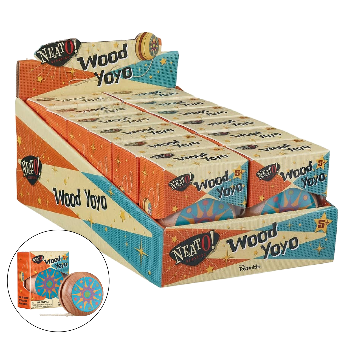 Neato! Wood Yo-Yo- Retro Classic, vintage toys - The Mirrored Past