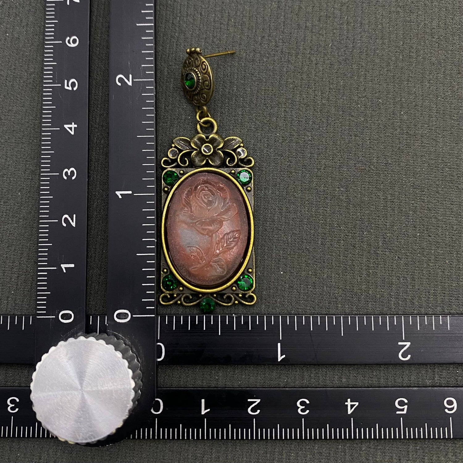 Vintage Court Style Rose Danlge Earrings - The Mirrored Past