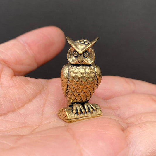 Owl Brass Archer Crafts Decoration Desktop Ornaments - The Mirrored Past
