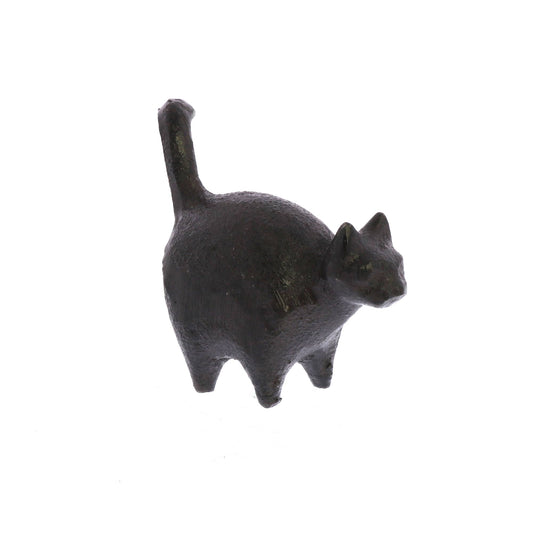 Botero Critter Cat, Cast Iron - Brown - The Mirrored Past
