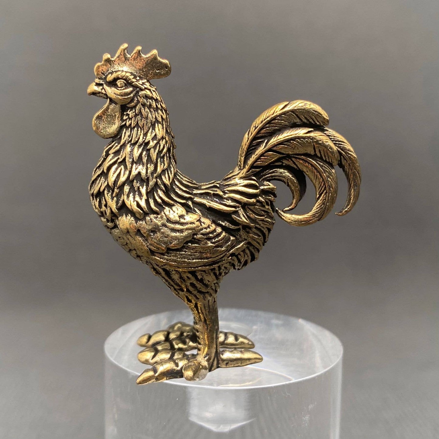 Brass Rooster Crafts Decoration Desktop Ornaments - The Mirrored Past