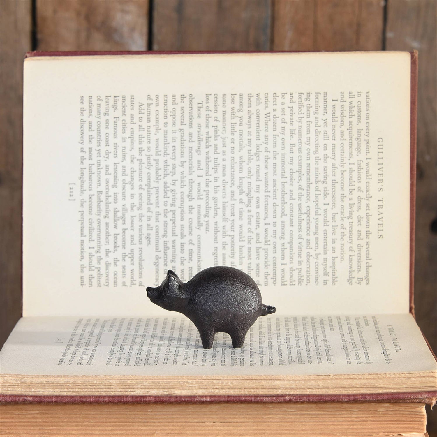 Botero Critter Pig, Cast Iron - Brown - The Mirrored Past