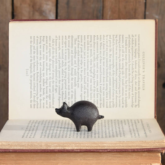 Botero Critter Pig, Cast Iron - Brown - The Mirrored Past