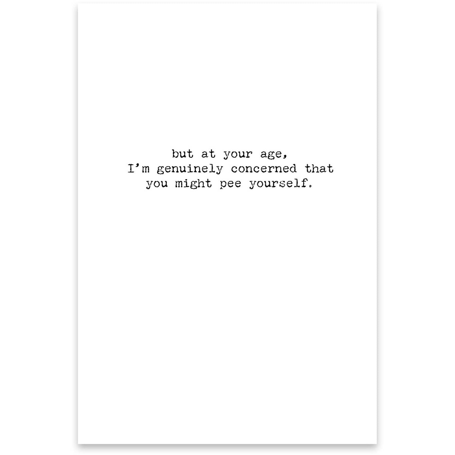 Funny Card Greeting Card - The Mirrored Past