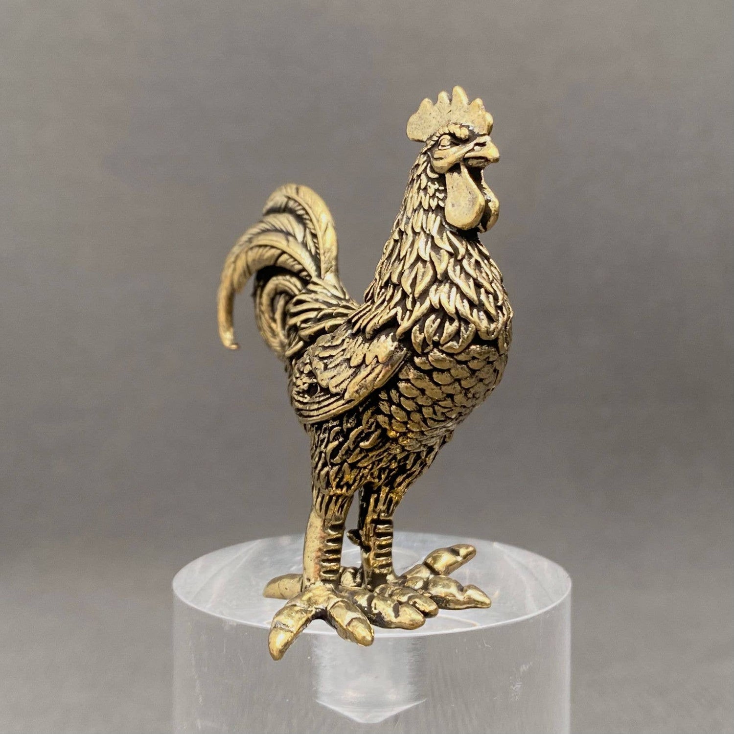 Brass Rooster Crafts Decoration Desktop Ornaments - The Mirrored Past
