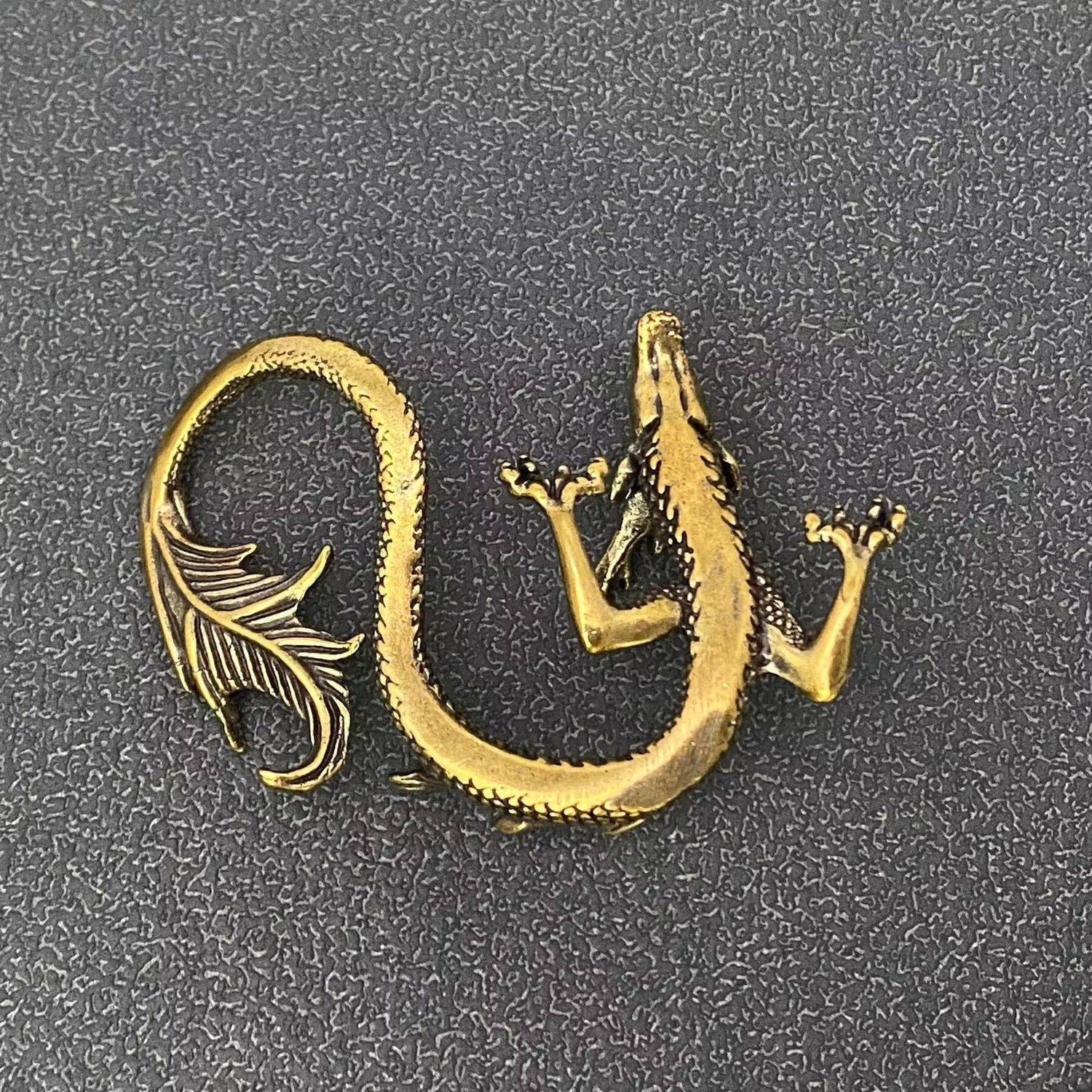 Brass Chinese Dragon Crafts Desktop Ornaments Decoration - The Mirrored Past