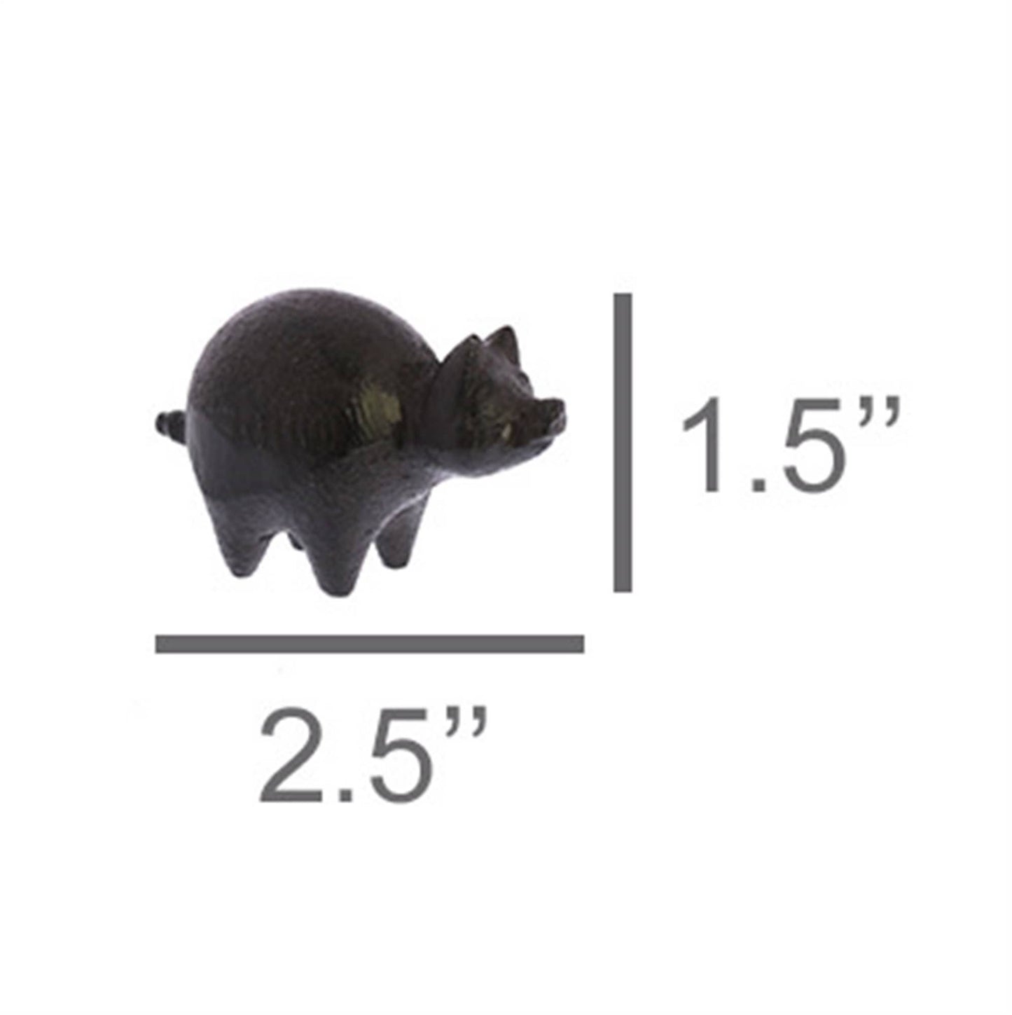Botero Critter Pig, Cast Iron - Brown - The Mirrored Past