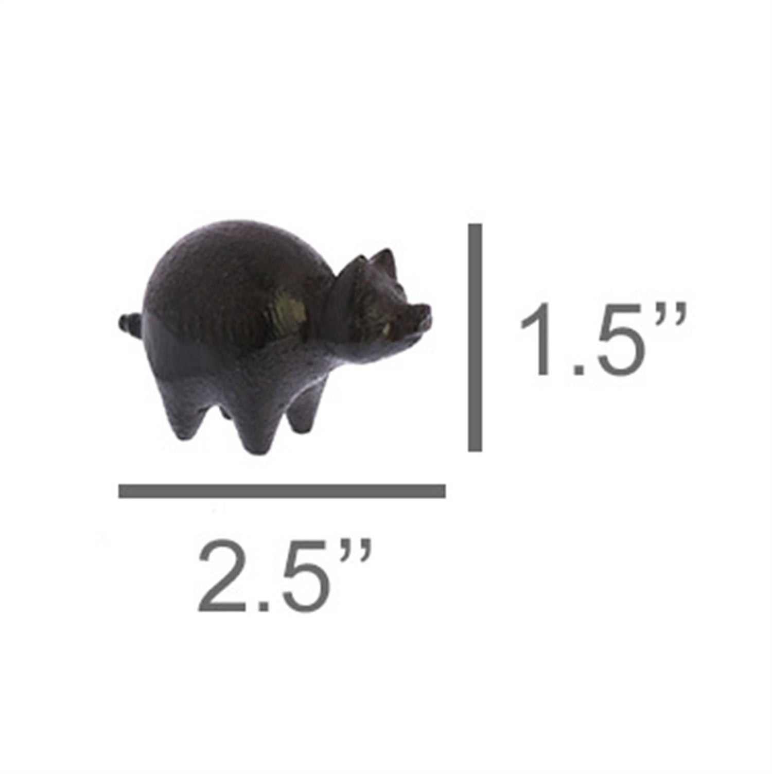 Botero Critter Pig, Cast Iron - Brown - The Mirrored Past