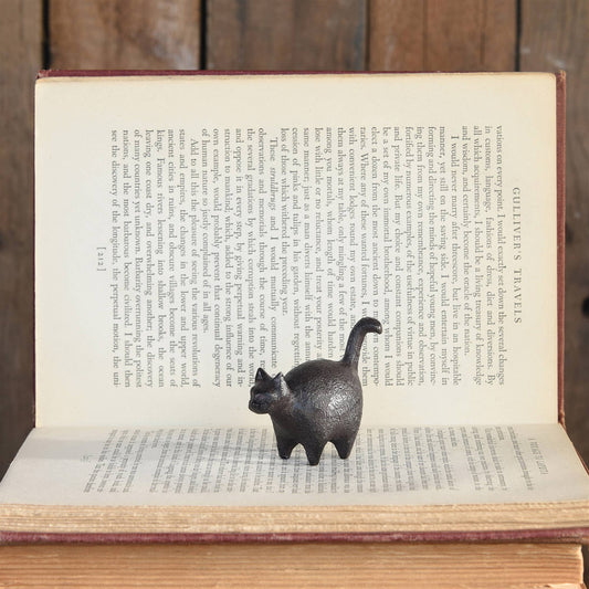 Botero Critter Cat, Cast Iron - Brown - The Mirrored Past