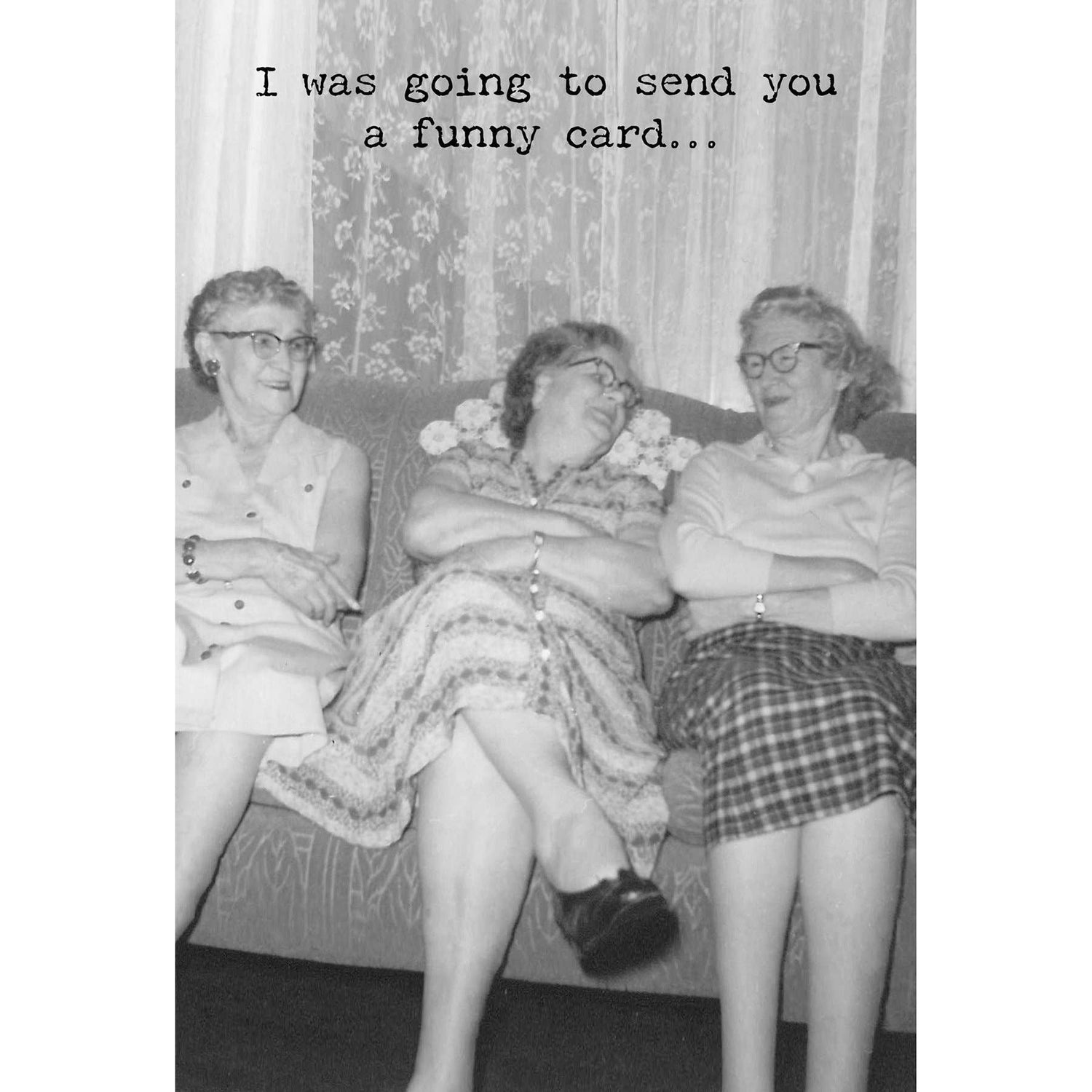 Funny Card Greeting Card - The Mirrored Past