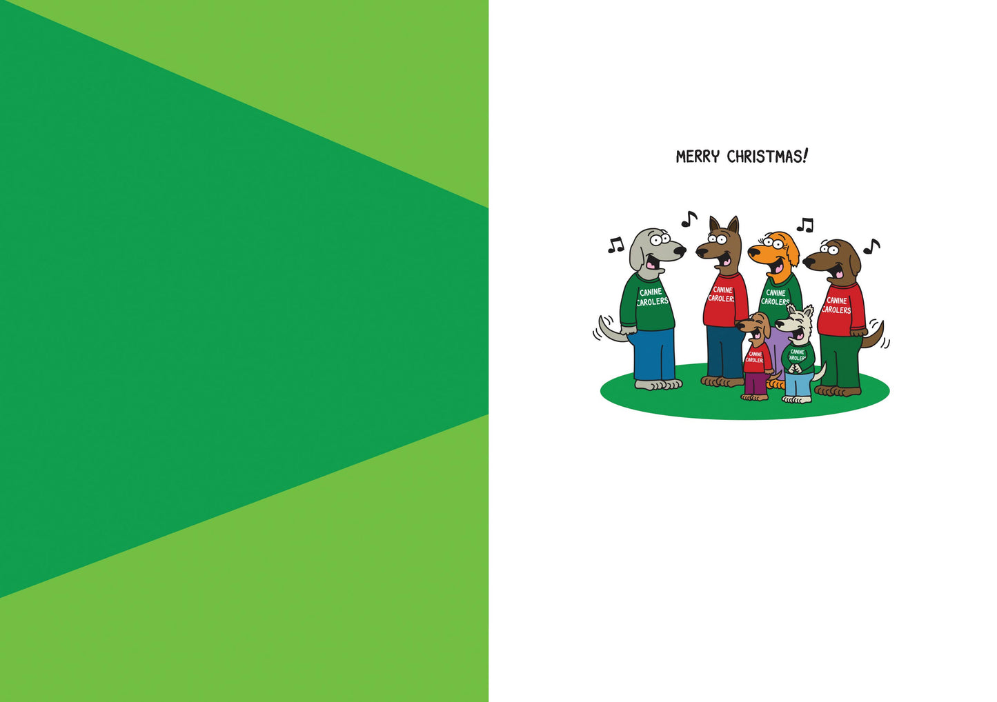 Canine Carolers Christmas Card - 9336 - The Mirrored Past
