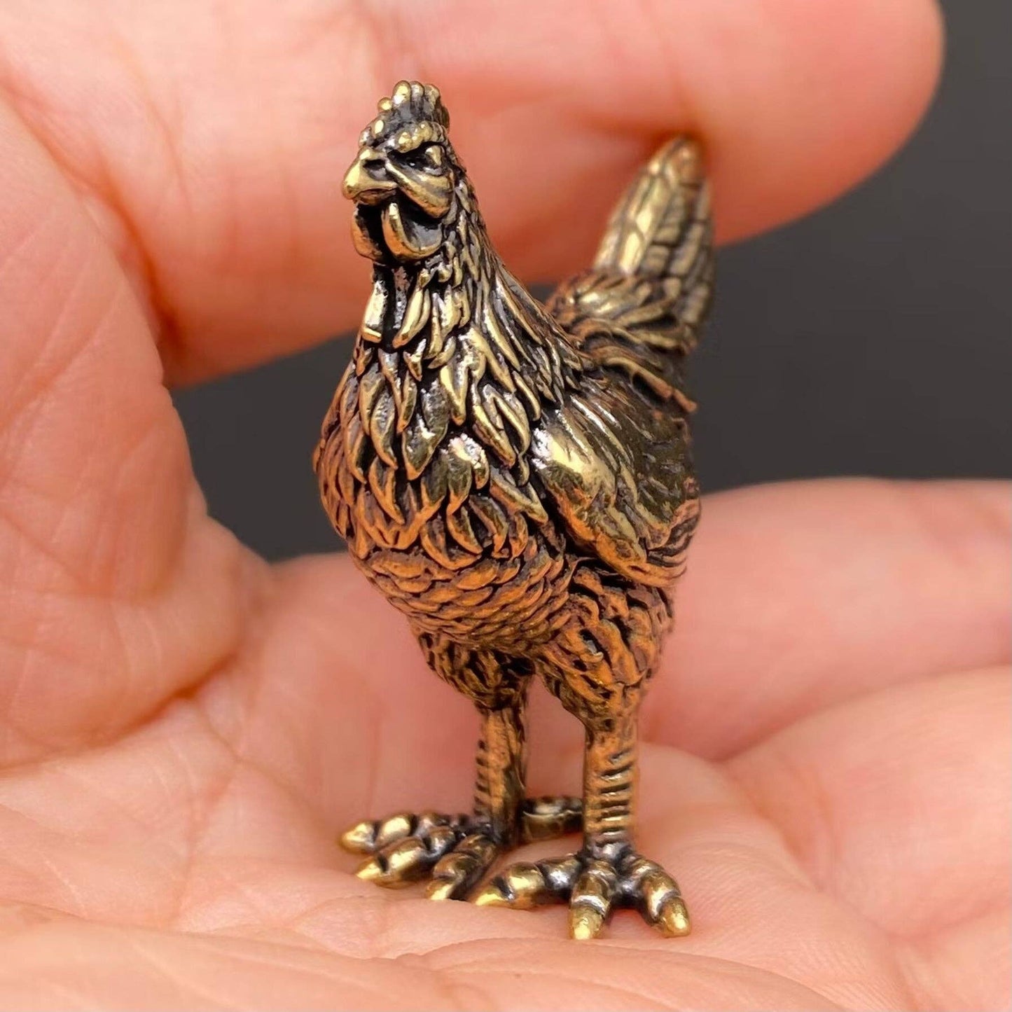 Brass Hen Crafts Decoration Desktop Ornaments - The Mirrored Past