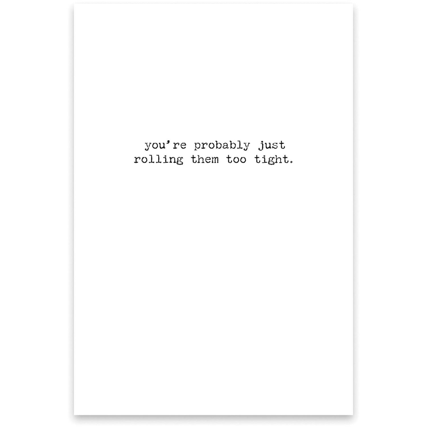 Too Tight Greeting Card - The Mirrored Past