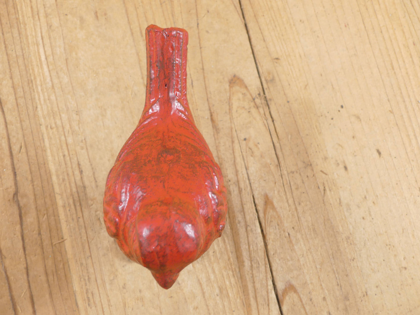 CAST IRON RED BIRD FIGURE / CARDINAL - The Mirrored Past