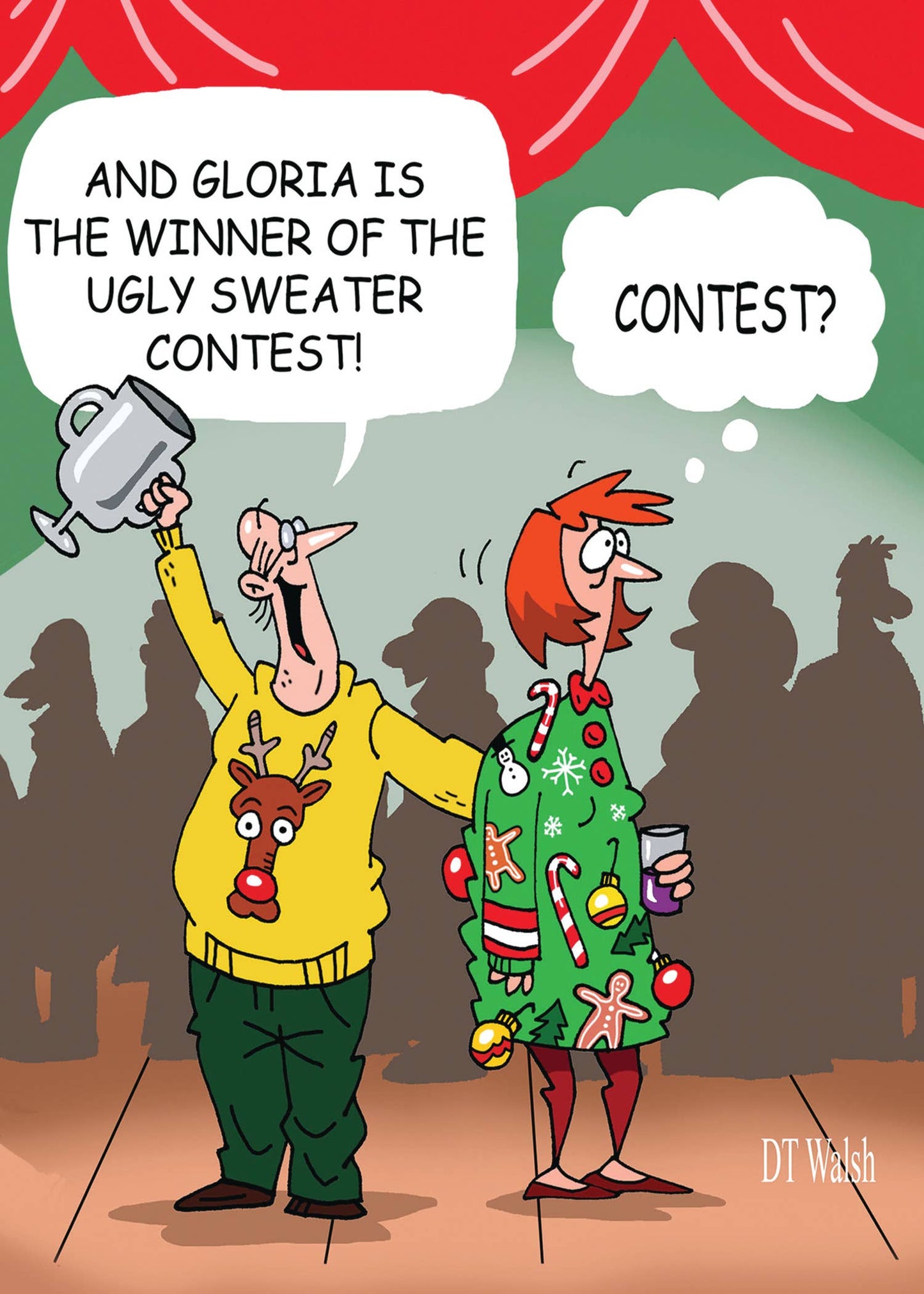 Ugly Sweater Contest Christmas Card - 9343 - The Mirrored Past