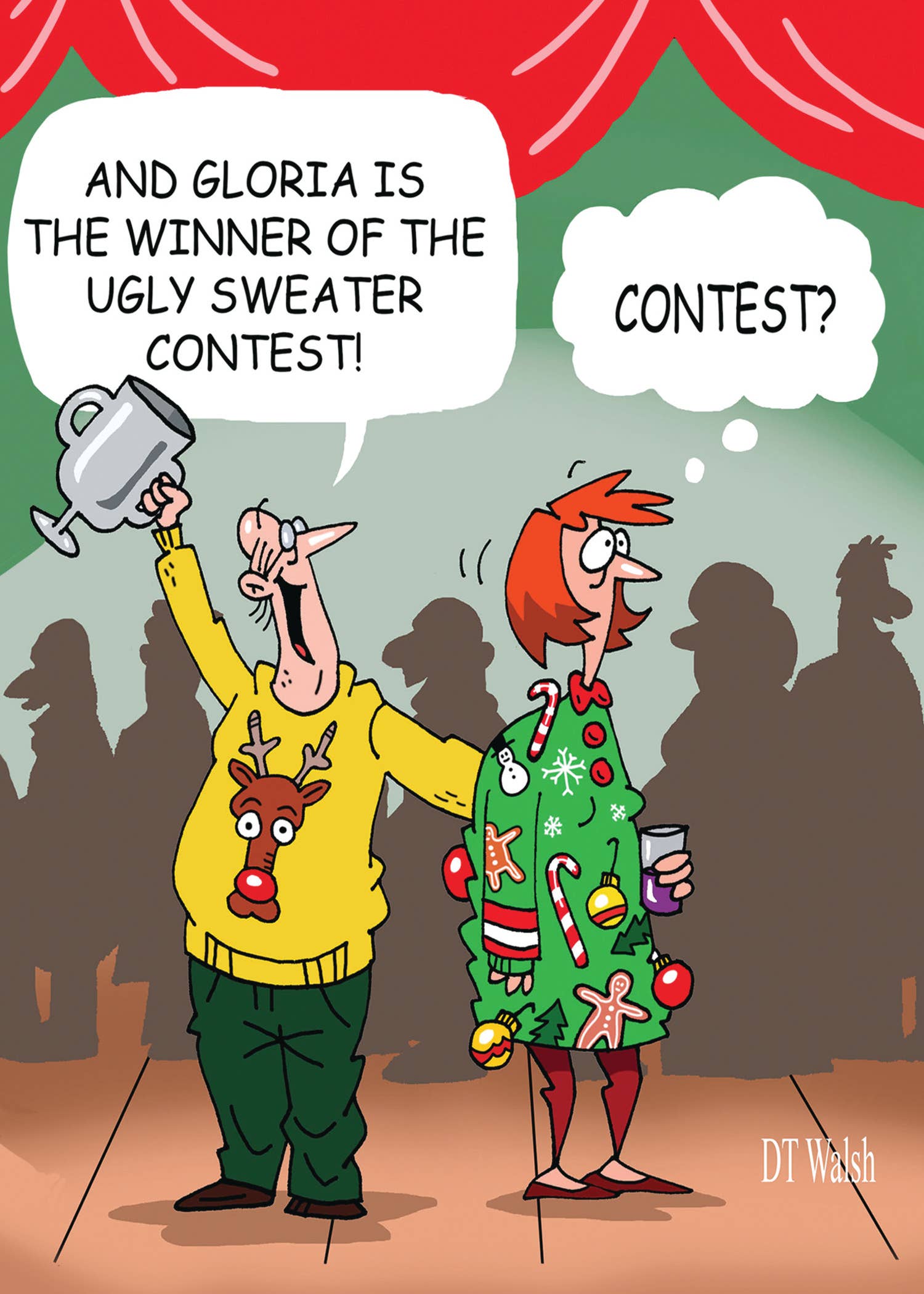 Ugly Sweater Contest Christmas Card - 9343 - The Mirrored Past
