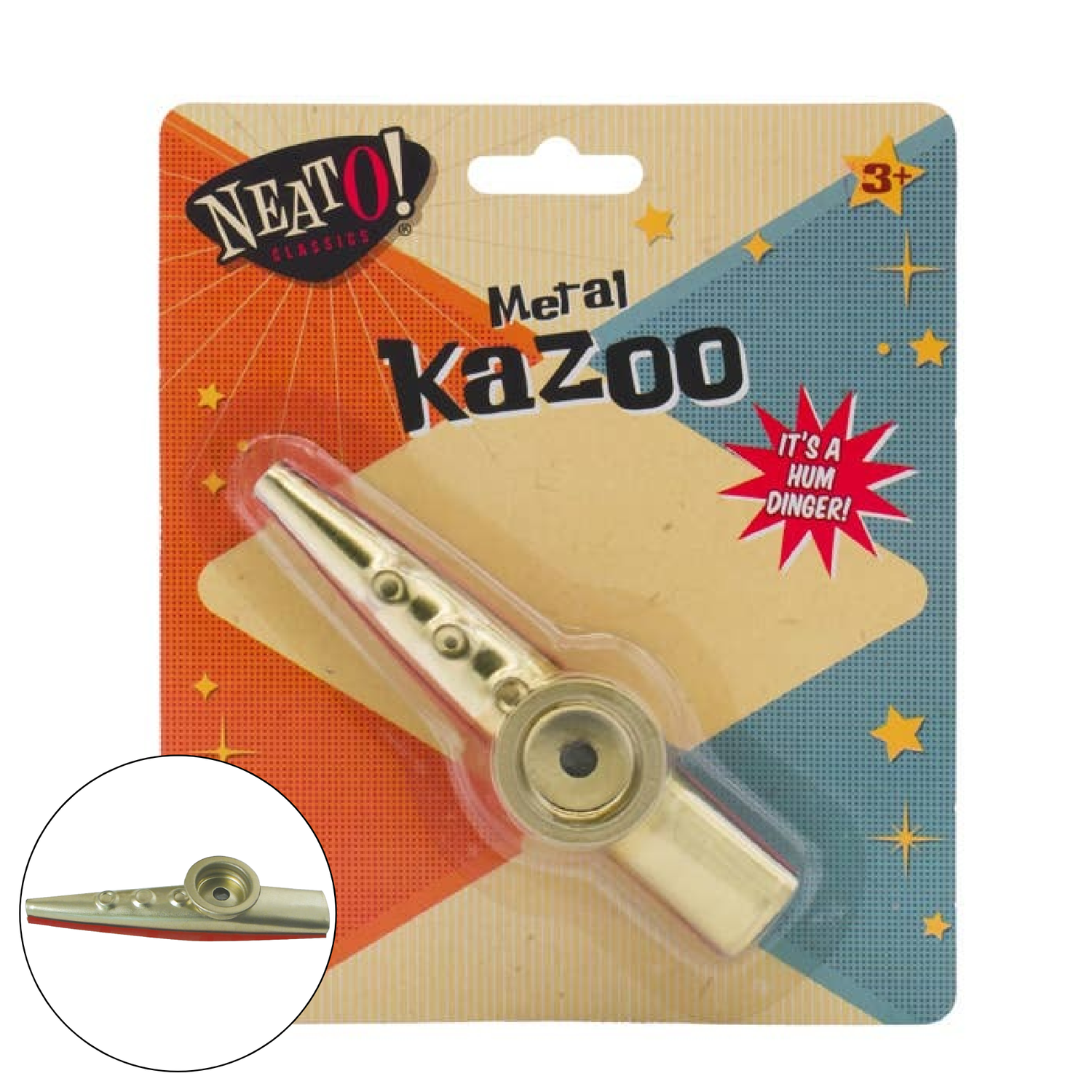 Neato! Metal Kazoo 4.75"- Retro Classic, vintage toys - The Mirrored Past