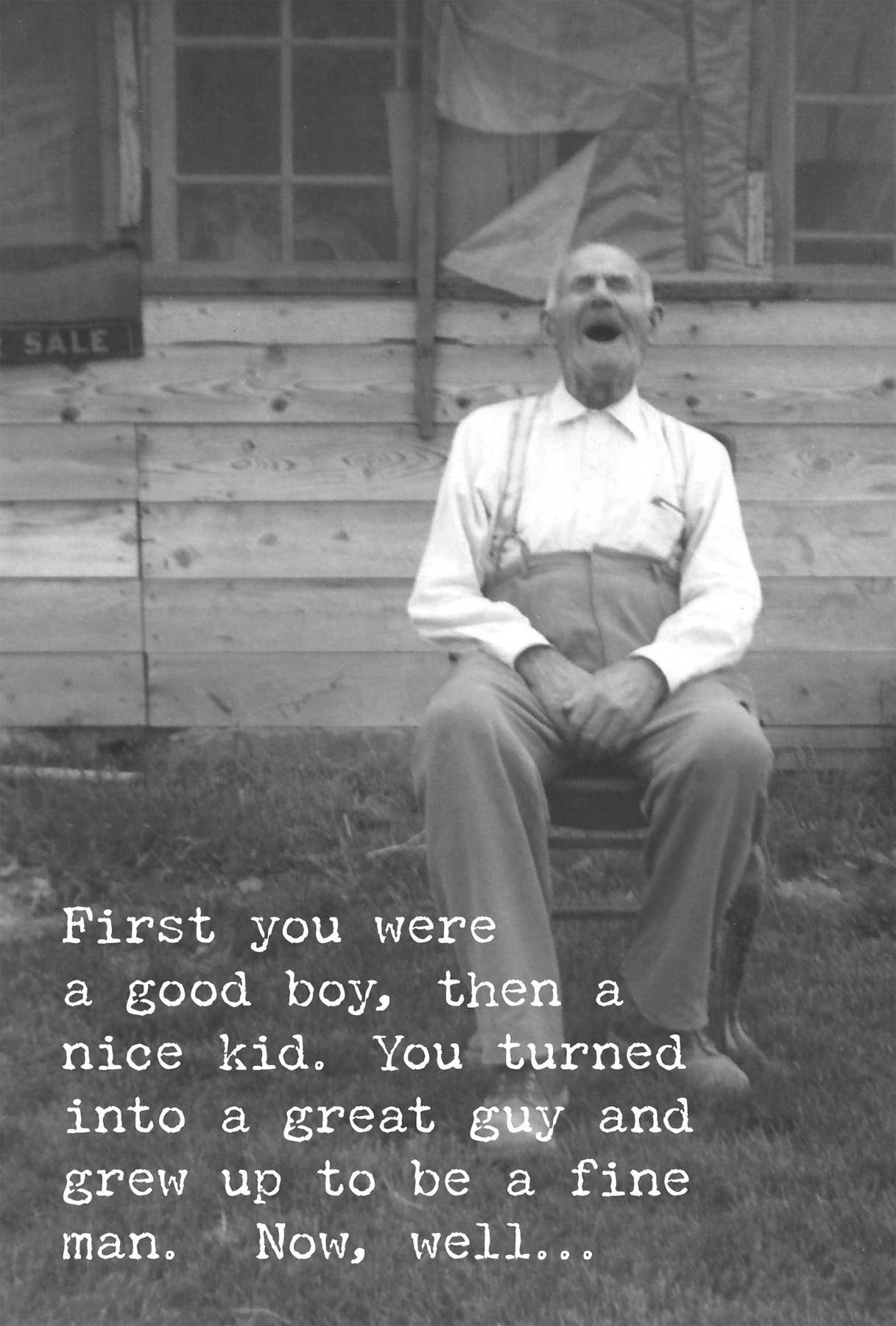 Old Fart Greeting Card - The Mirrored Past