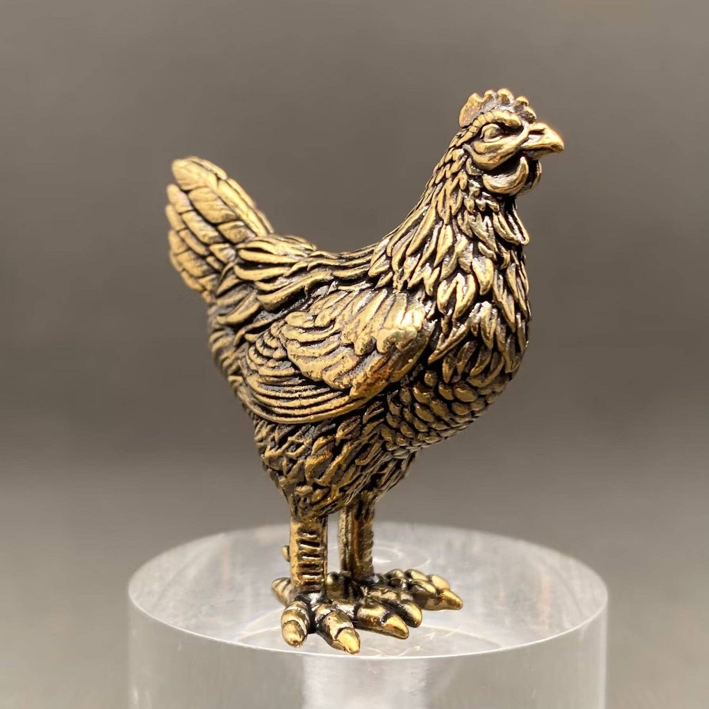Brass Hen Crafts Decoration Desktop Ornaments - The Mirrored Past