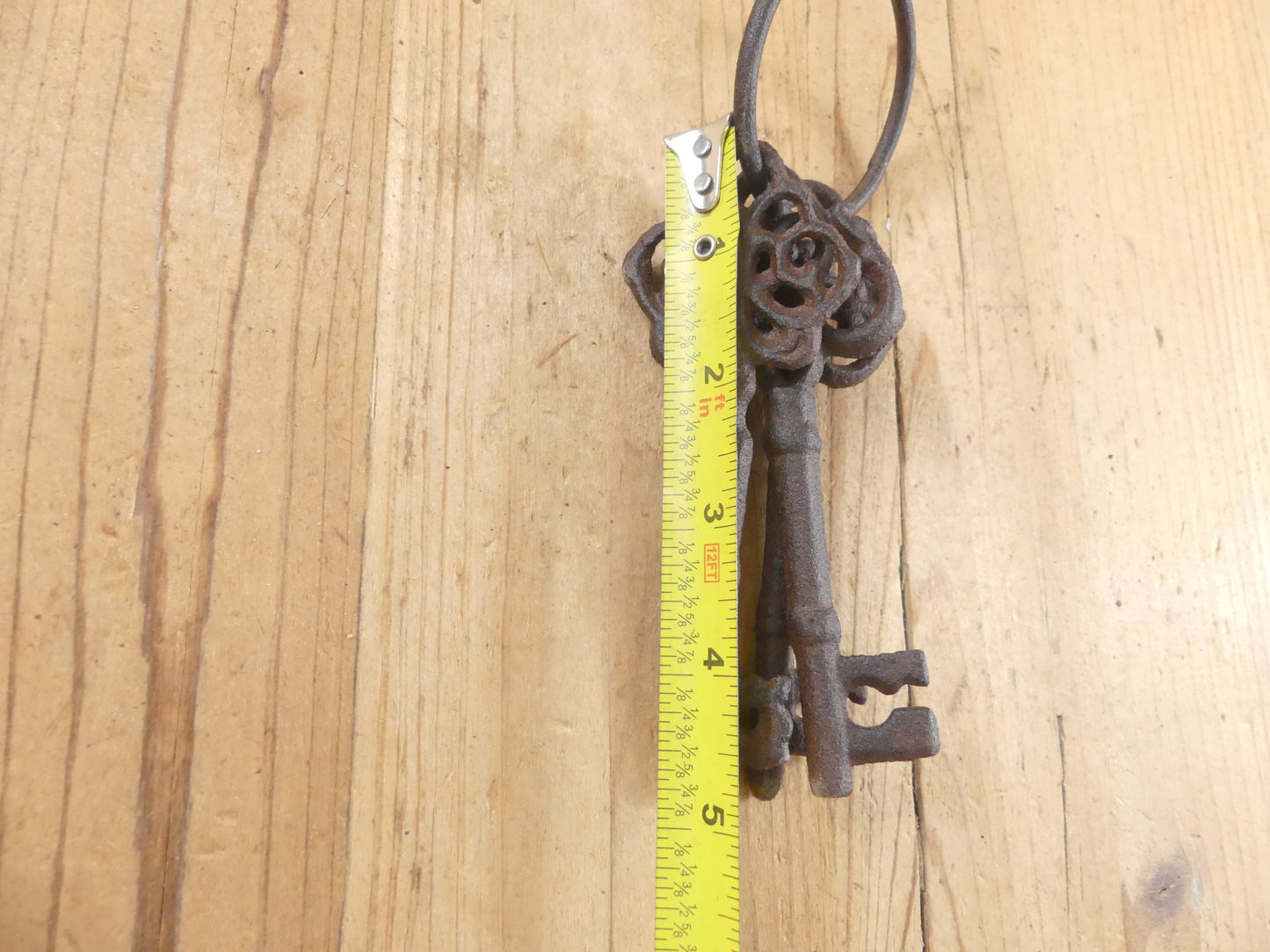 3 RUSTIC CAST IRON SKELETON JAIL KEYS - The Mirrored Past