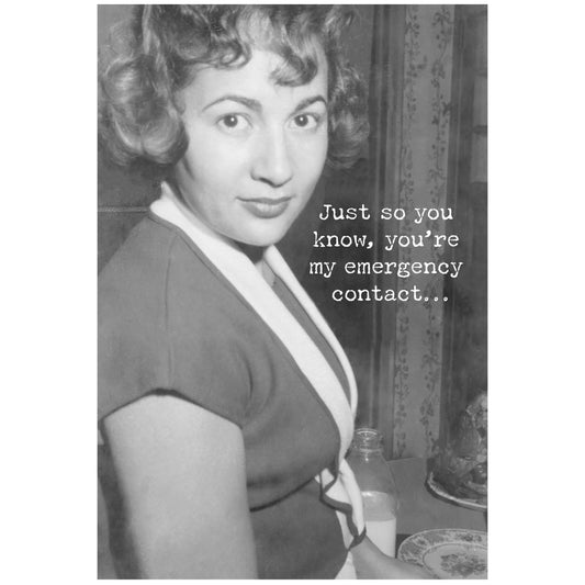 Emergency Contact Greeting Card - The Mirrored Past