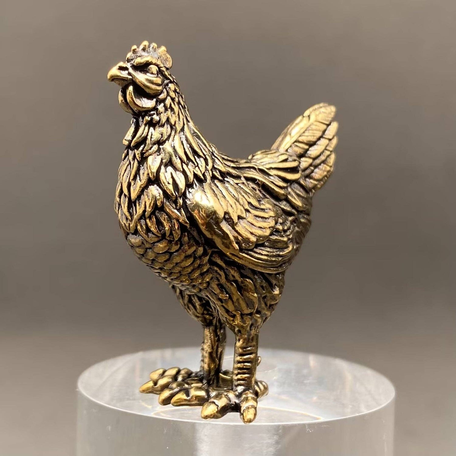Brass Hen Crafts Decoration Desktop Ornaments - The Mirrored Past