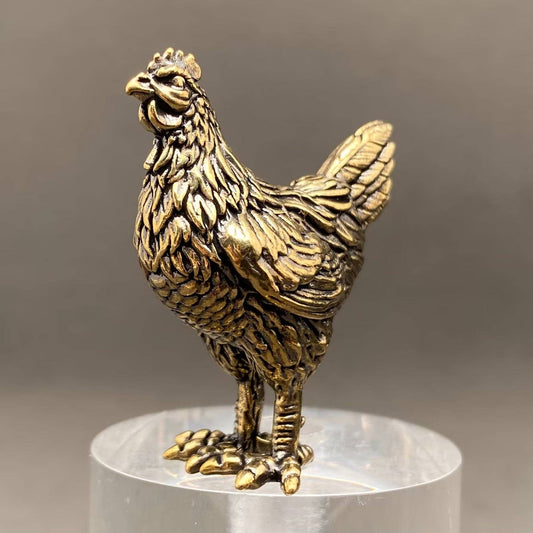 Brass Hen Crafts Decoration Desktop Ornaments - The Mirrored Past