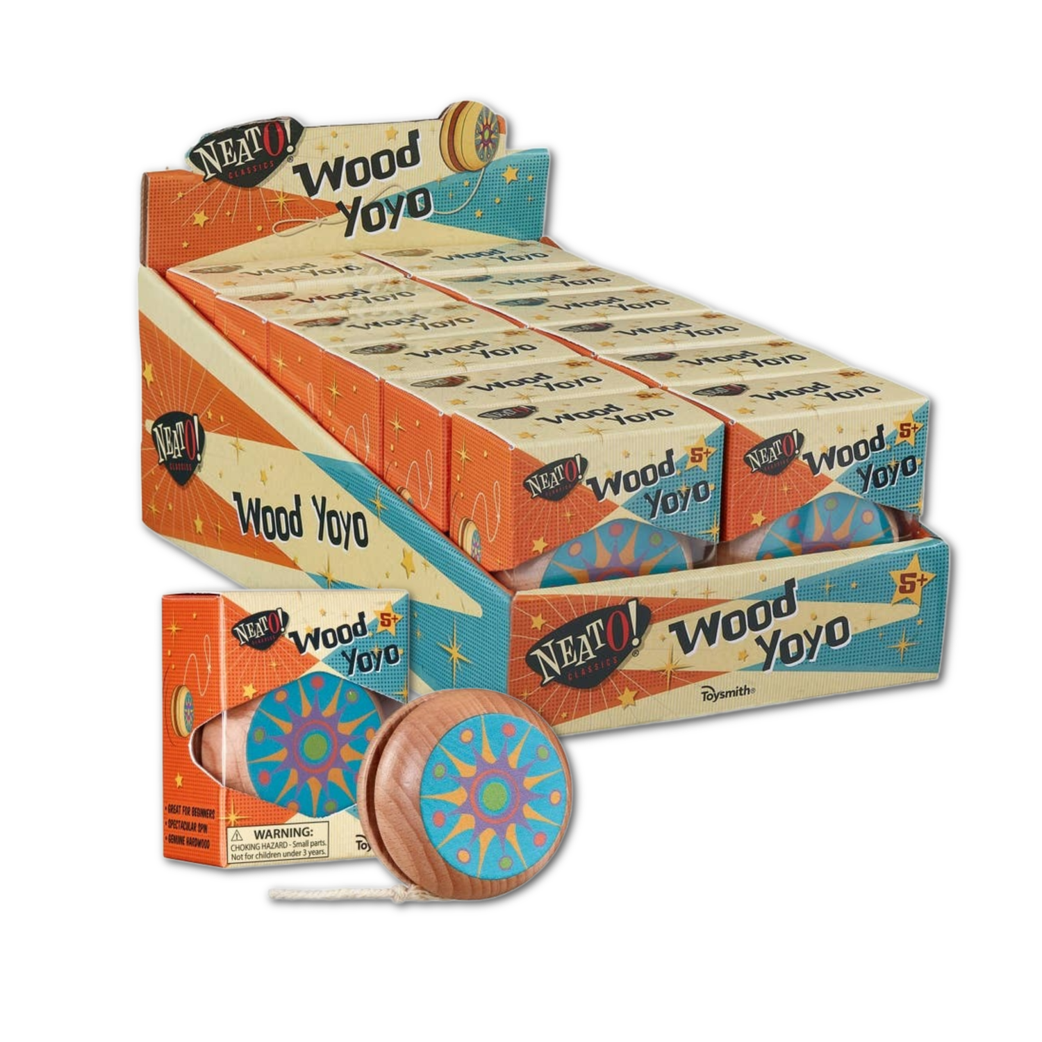 Neato! Wood Yo-Yo- Retro Classic, vintage toys - The Mirrored Past