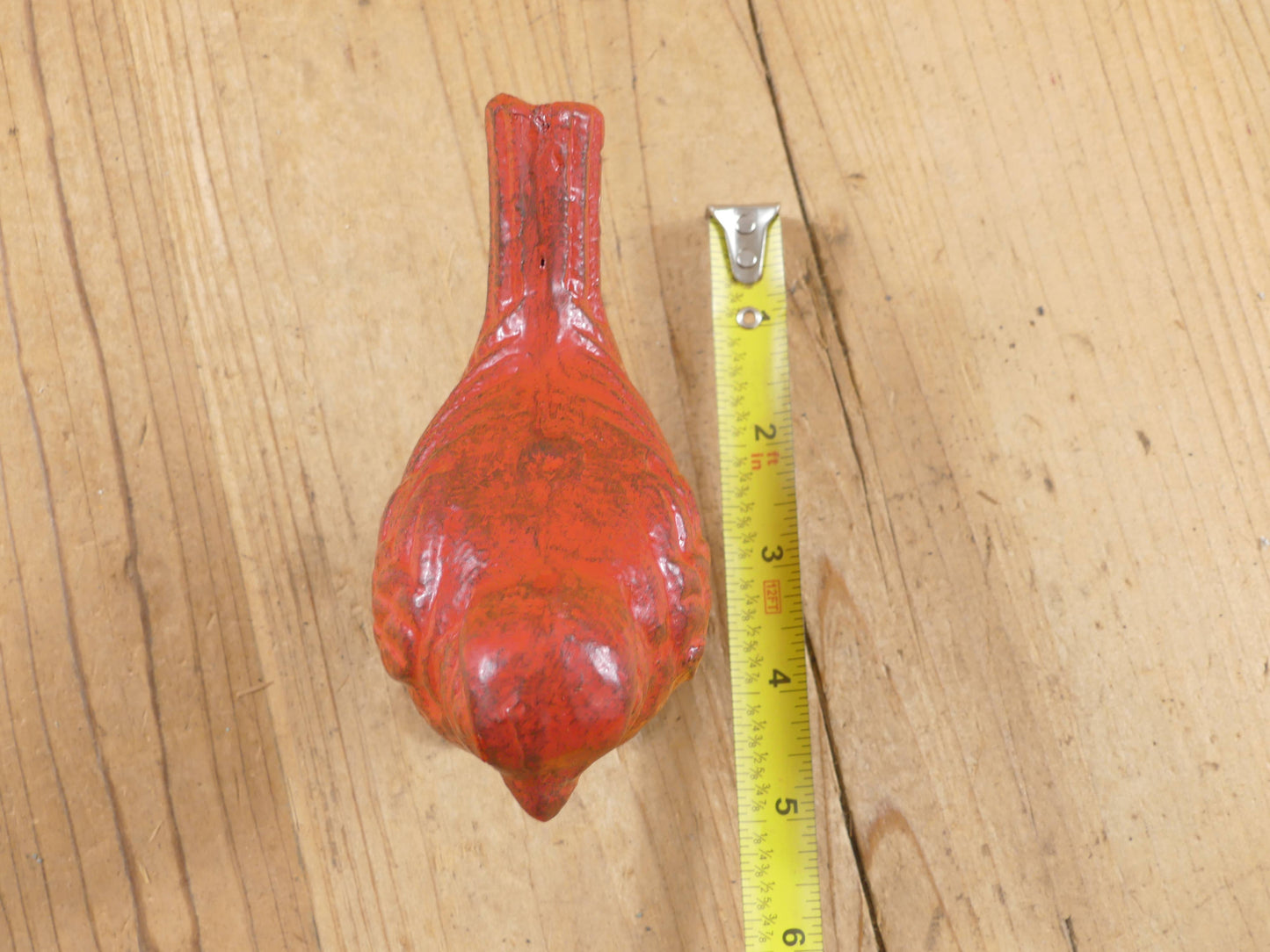CAST IRON RED BIRD FIGURE / CARDINAL - The Mirrored Past