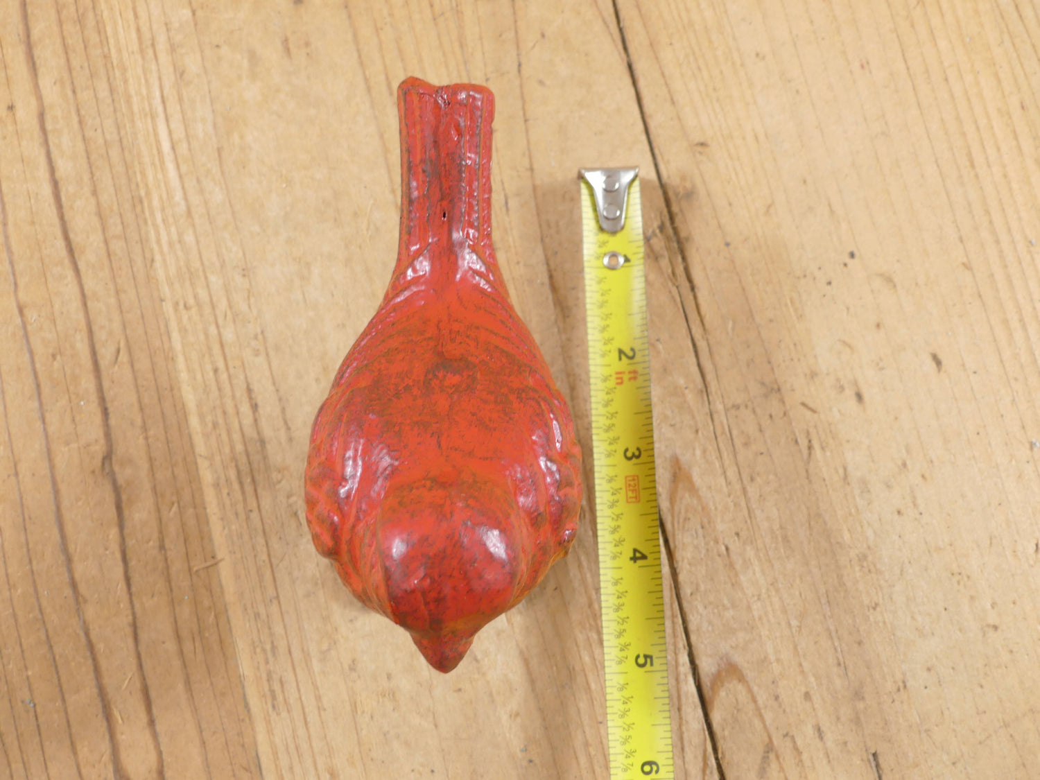 CAST IRON RED BIRD FIGURE / CARDINAL - The Mirrored Past