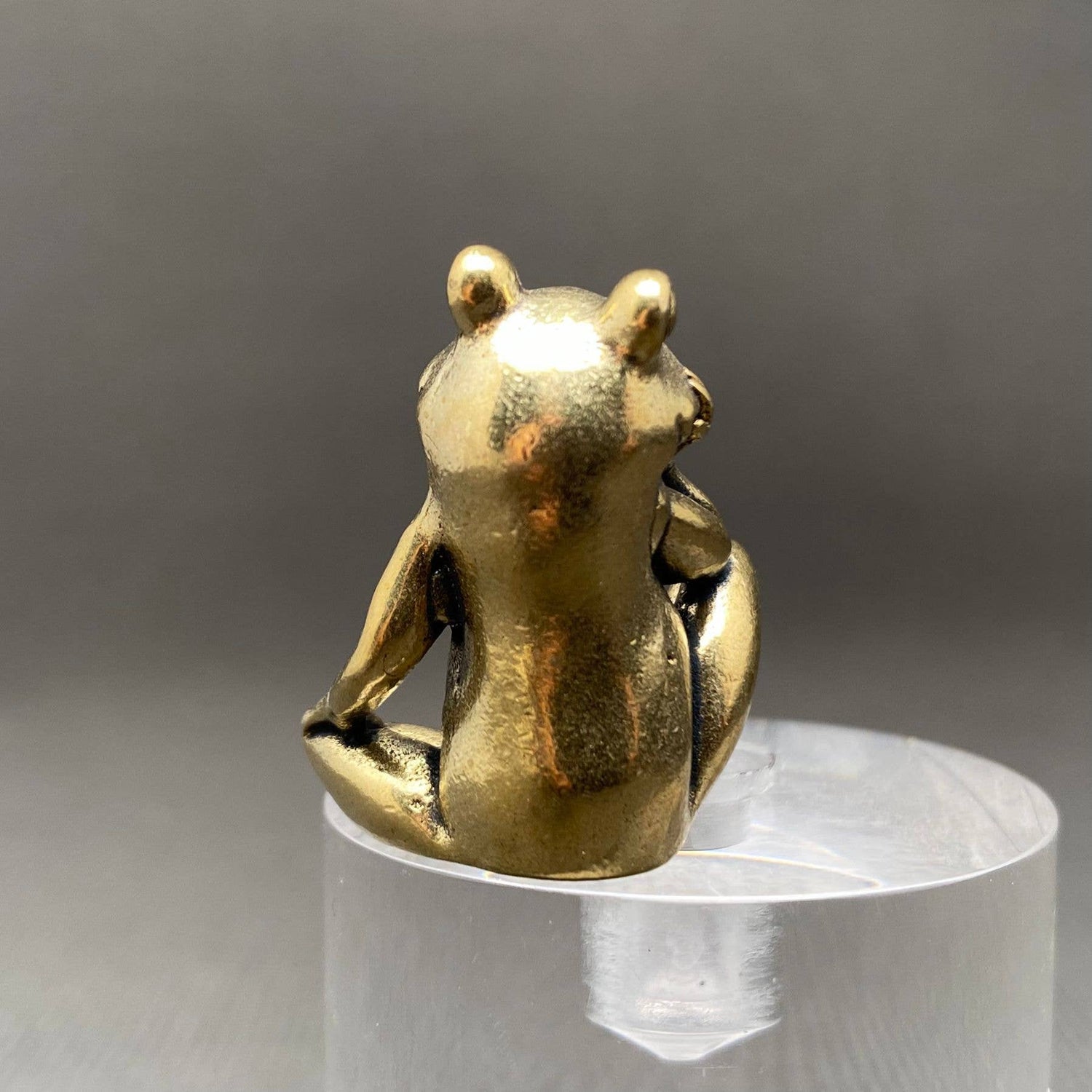 Brass Sitting Frog Crafts Desktop Ornaments Decoration - The Mirrored Past