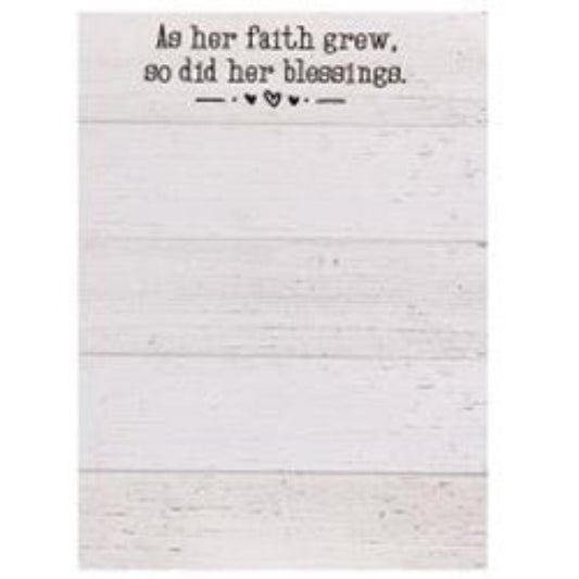 As Her Faith Grew Notepad