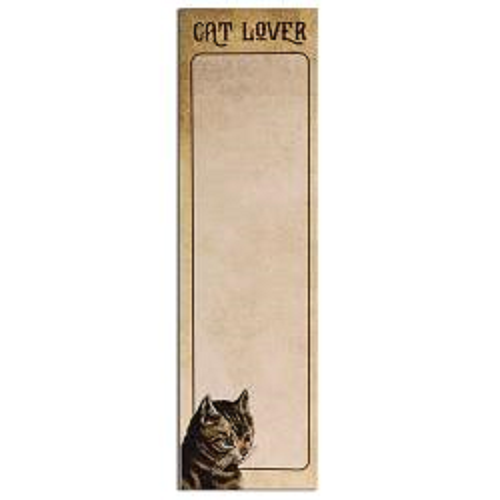 Notepad with a cat illustration and 'Cat Lover' text on a white background