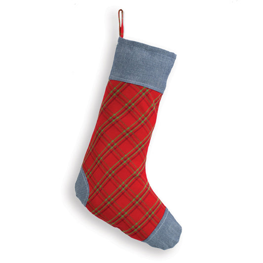 Homer Plaid Christmas Stocking